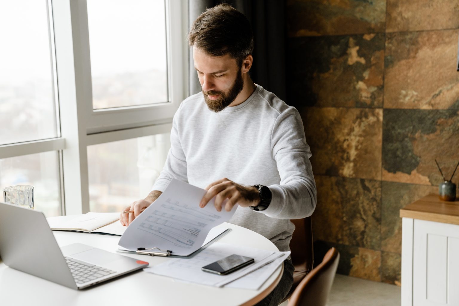 Marketing professional planning a print campaign